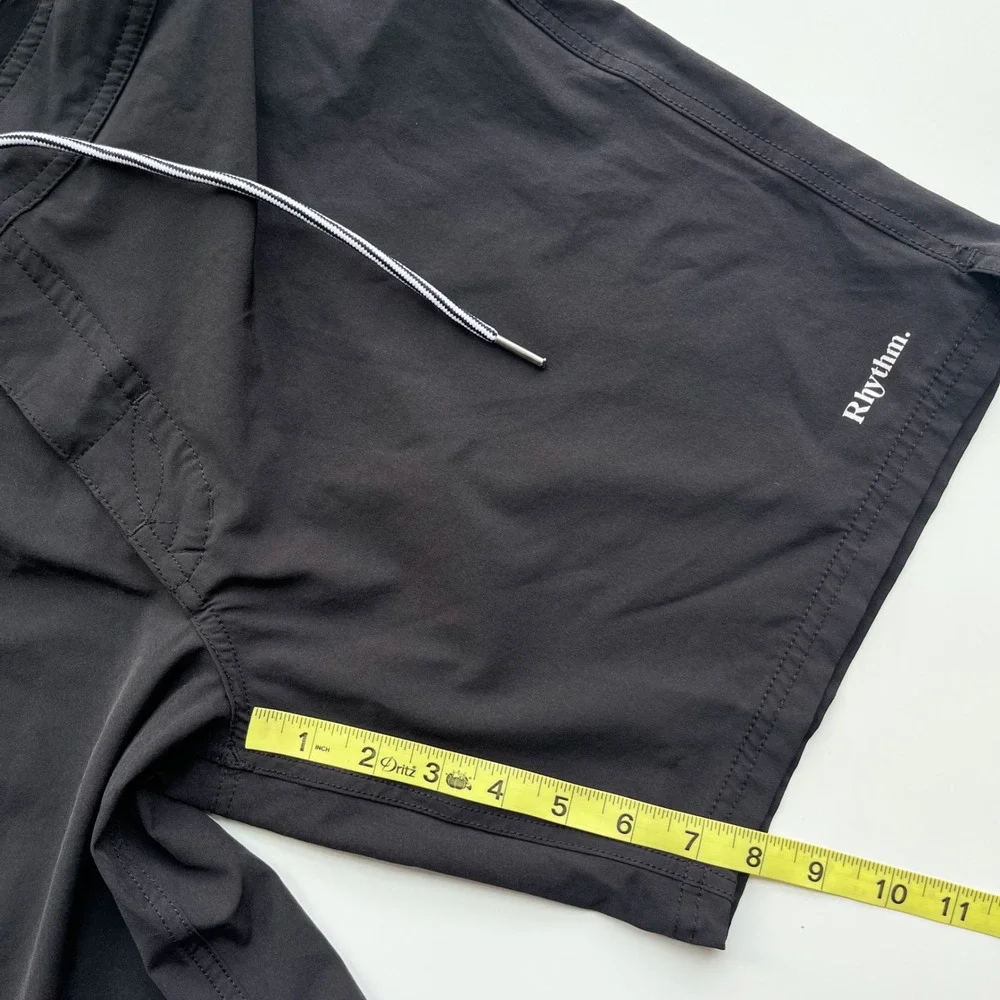 Rhythm Classic Stretch Trunk Board Shorts Black Mens 34